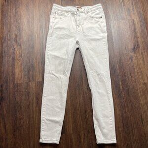 Judy Blue High Waist Garment Dyed Bone Beige Womens 13/31 Tapered Stretch
